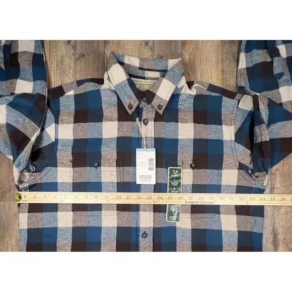 New Sears Outdoor Life Campside Flannel Shirt Size Large NWT Buffalo Plaid Check - Picture 7 of 11